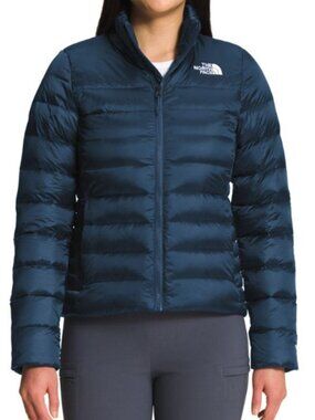 The North Face Aconcagua Down Jacket Women's Size L Blue 550 Fill Puffer